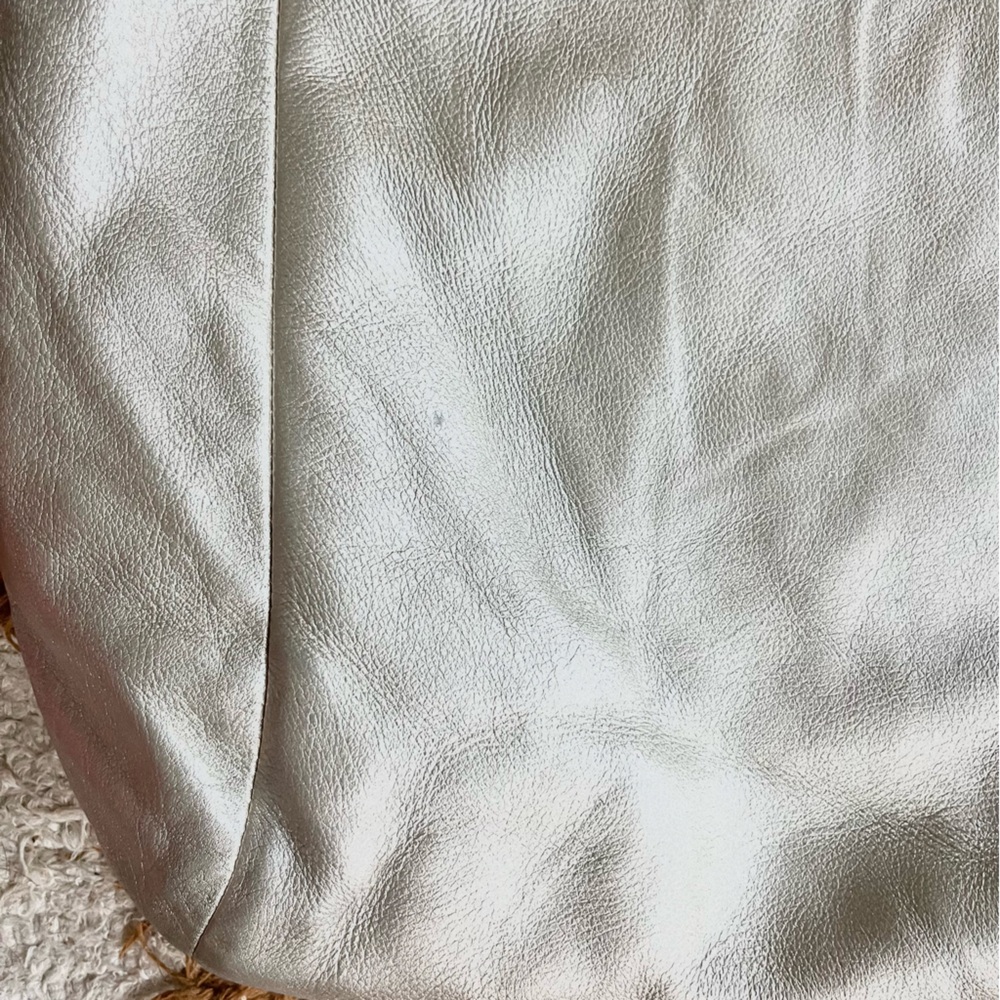 Coach Kristin Metallic Leather Hobo Shoulder Bag Silver Purse Classic READ NOTES - Picture 8 of 10